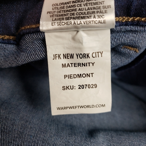 Warp + Weft JFK New York City Piedmont Dark Wash Maternity Denim Jeans Womens 16 - Picture 11 of 16